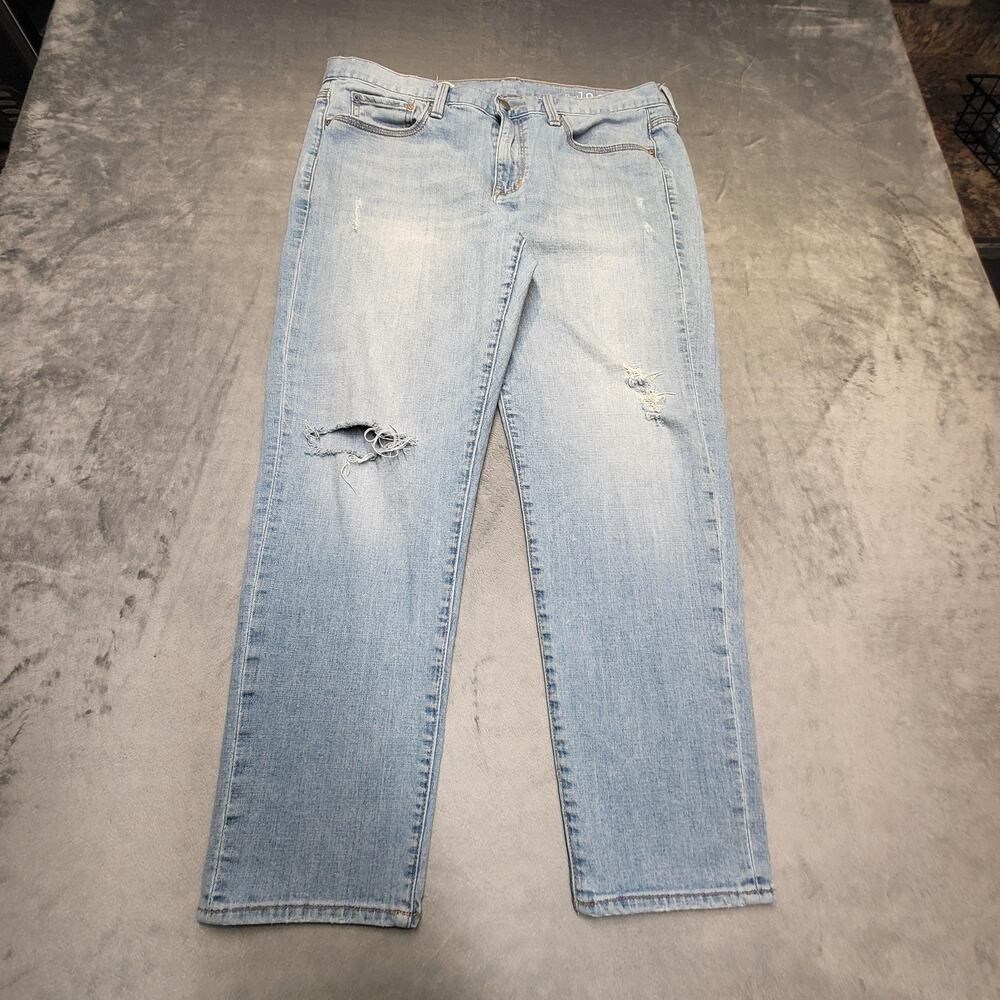 Gap Jeans Womens 31 Blue Sexy Boyfriend Relaxed Stretch Light Wash 30 Inseam